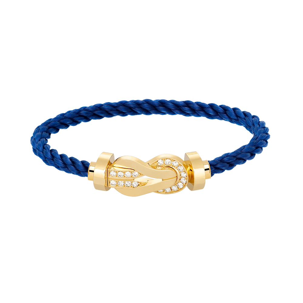 [AuraEcho]CHANCE LARGE 8 FIGURE BUCKLE HALF DIAMOND BRACELET GOLD