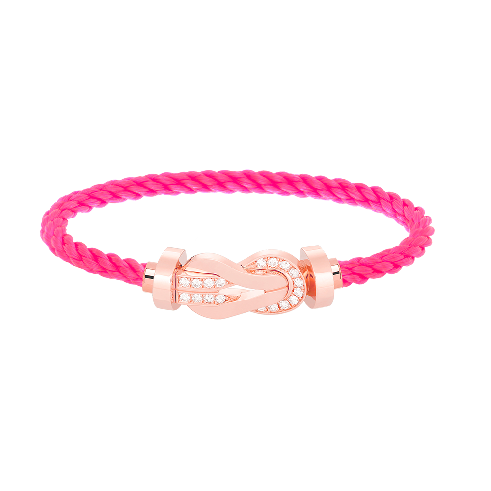 [AuraEcho]CHANCE LARGE 8 FIGURE BUCKLE HALF DIAMOND BRACELET ROSE GOLD
