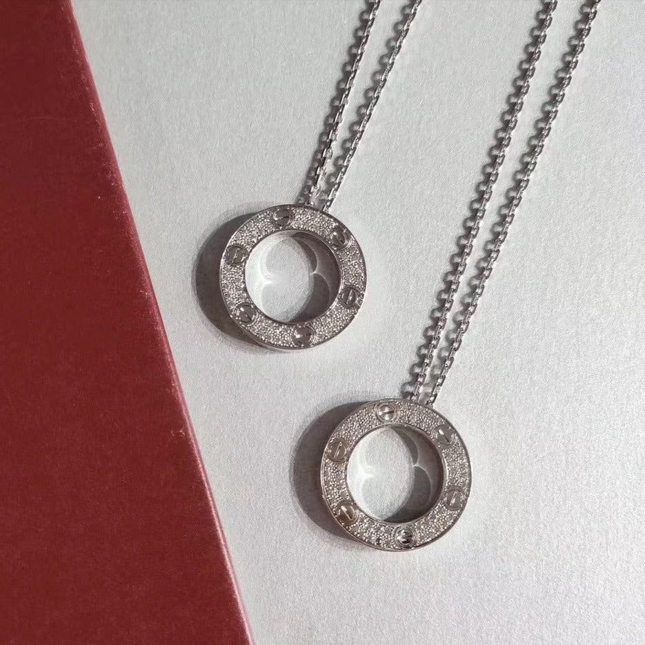 [AuraEcho]LOVE NECKLACE ADJUSTABLE SILVER