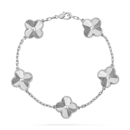 [AuraEcho]CLOVER SILVER 5 MOTIFS BRACELET