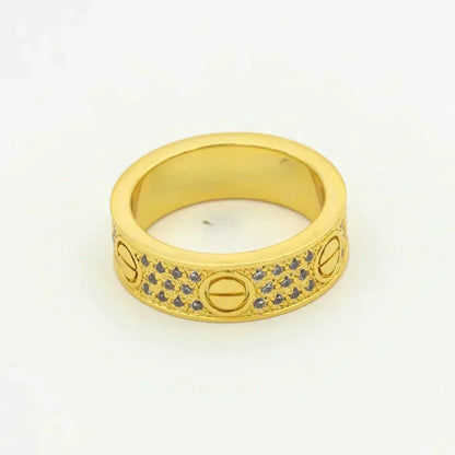 [AuraEcho]LOVE RING 5.5MM DIAMONDS PAVED