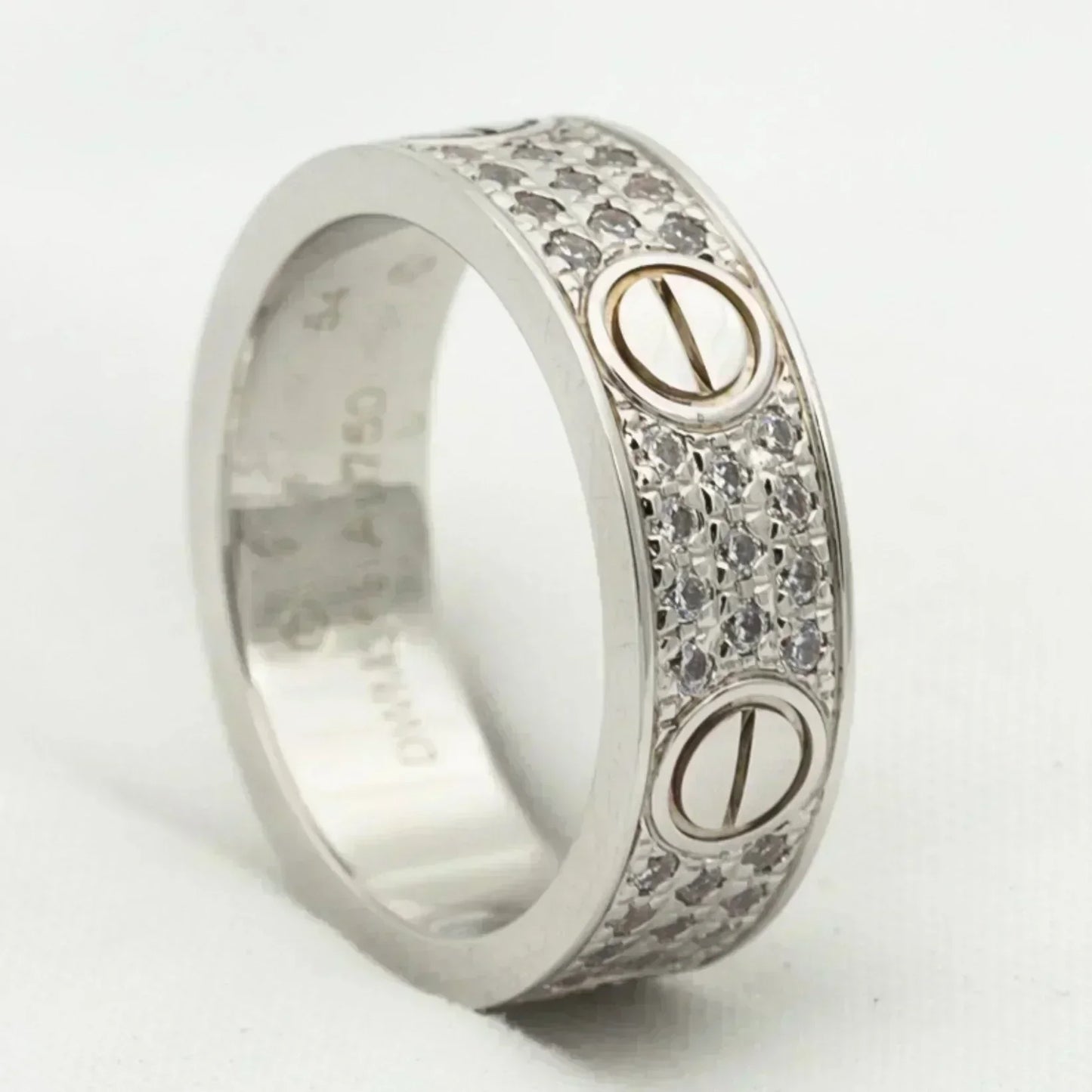 [AuraEcho]LOVE RING 5.5MM DIAMONDS PAVED
