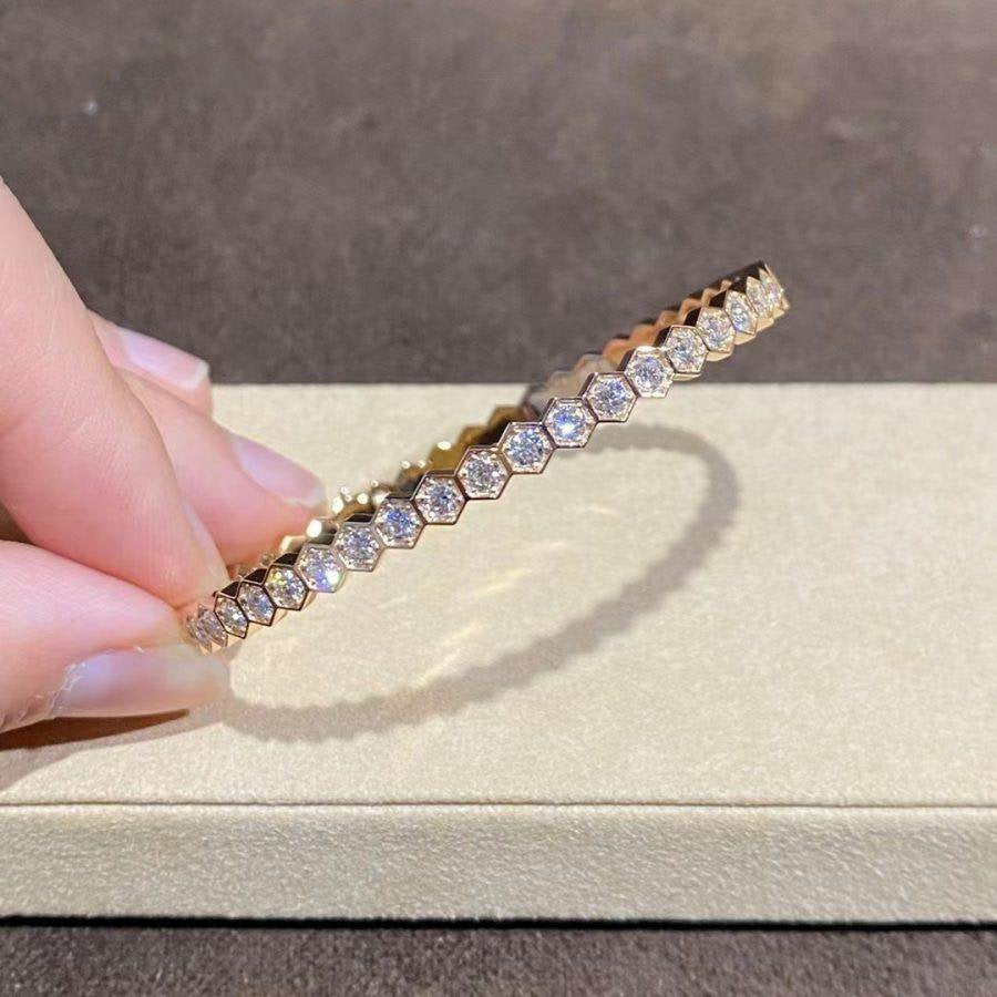 [AuraEcho]BEE LOVE GOLD BRACELET FULL DIAMOND