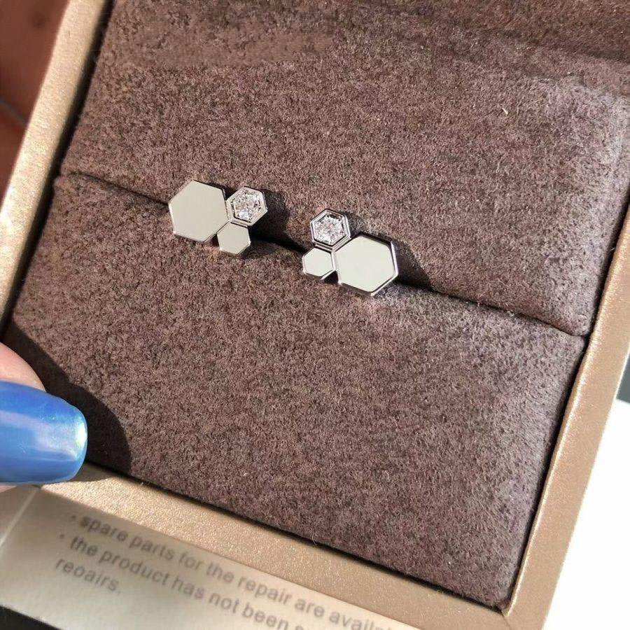 [AuraEcho]BEE LOVE SILVER DIAMOND EARRINGS