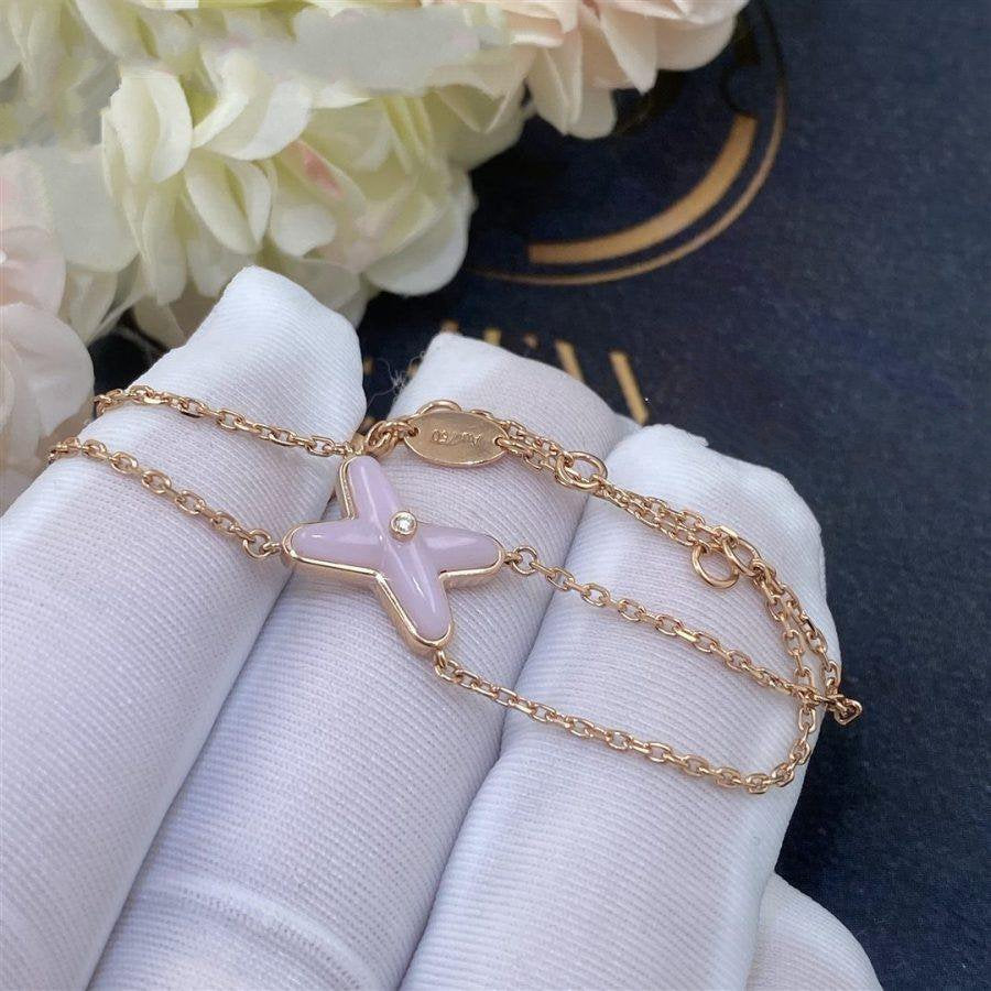 [AuraEcho]JEUX BRACELET PINK MOP PINK GOLD 1 DIAMOND